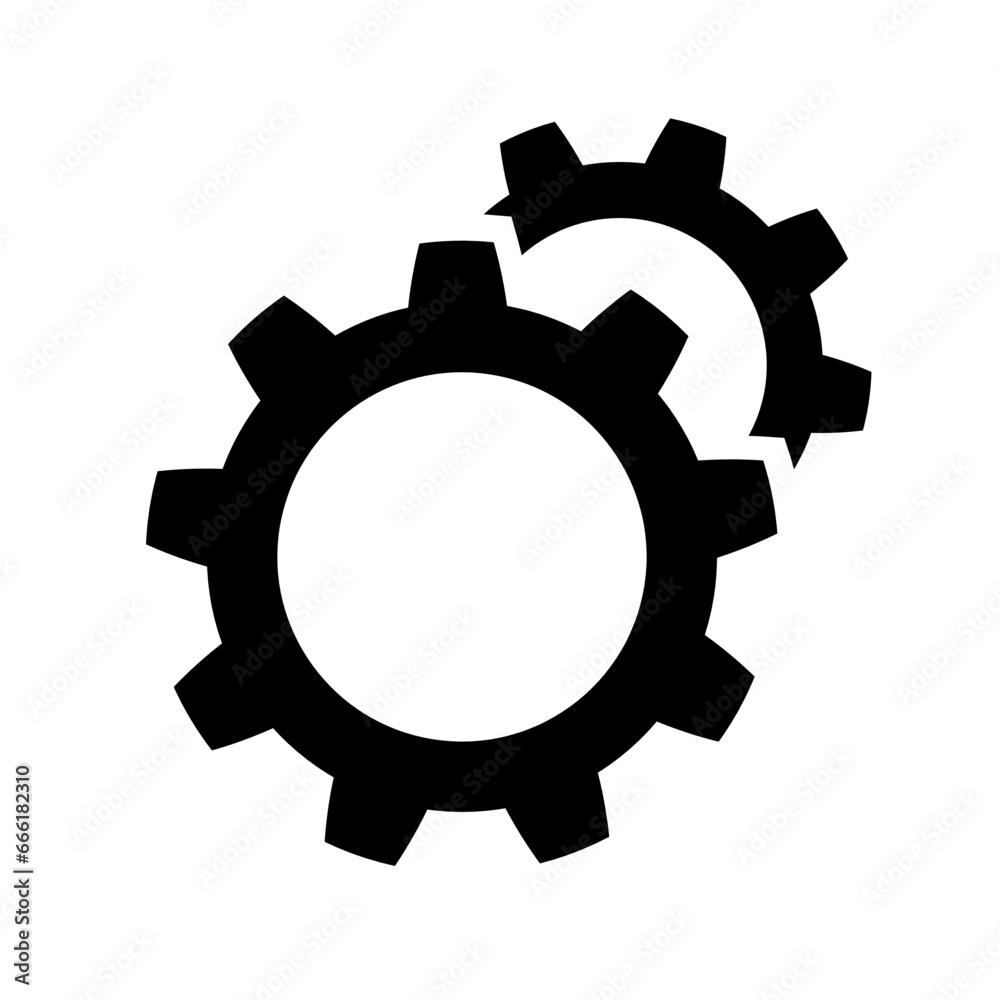 Gear icon mechanism, teamwork, staff, partnership - stock vector