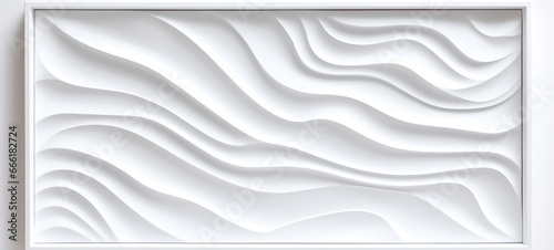 Abstract 3D water waves white frame background. For art texture, presentation design or web design and web background. Generative ai © toodlingstudio