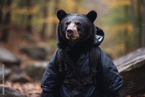 happy himalayan black bear