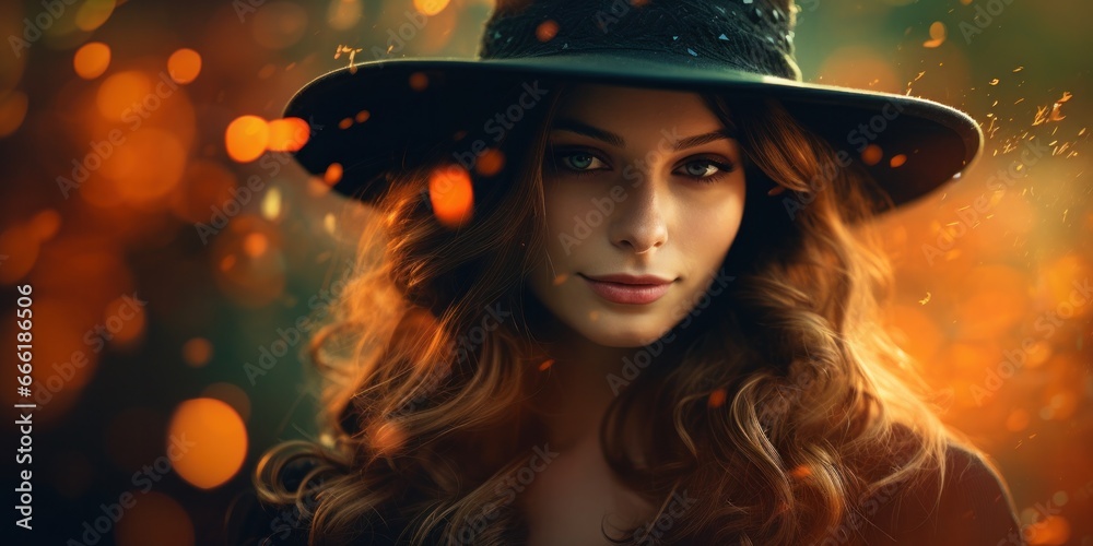 A fashion-forward woman exudes confidence as she dons a striking headdress, adding a touch of whimsy to her outdoor portrait A fashion-forward woman exudes confidence as she dons a striking headdress, adding a touch of whimsy to her outdoor portrait