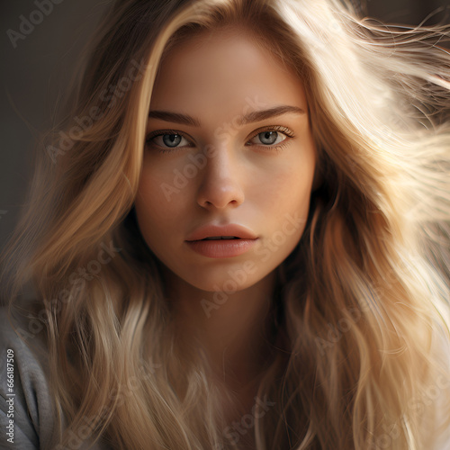 Portrait of pretty blonde girl