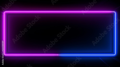 Neon Christmas Lights on Black Background with Festive Decorations and Copy Space