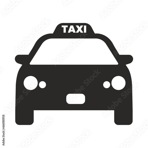 Taxi icon. Car. Vector icon isolated on white background.