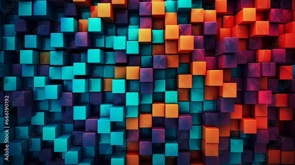 Colorful Geometric Design with Circular Patterns on Azure Background generated by AI tool Colorful Geometric Design with Circular Patterns on Azure Background generated by AI tool