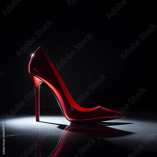 red high heel shoes