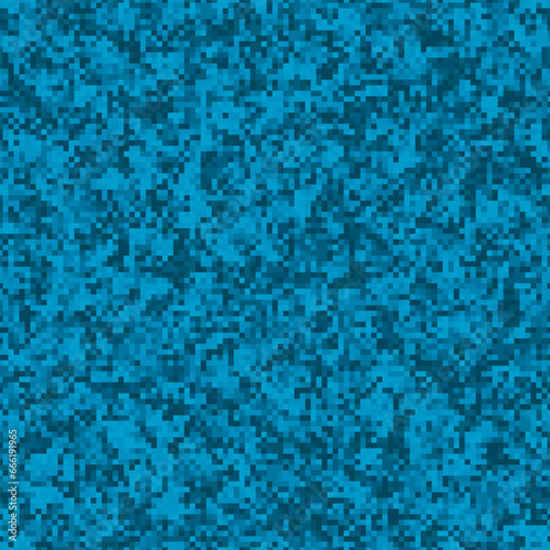 Abstract denim blue urban pixel motif geometric brushed texture background