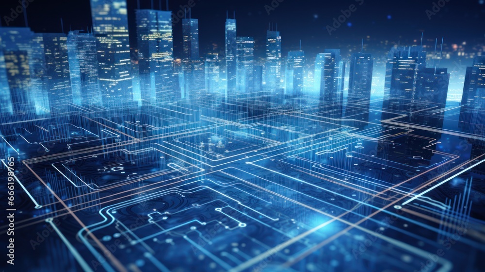 Fototapeta premium Discuss the evolution of IT infrastructure and its impact on modern business operations