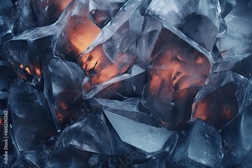 Macro photography of ice texture  photo