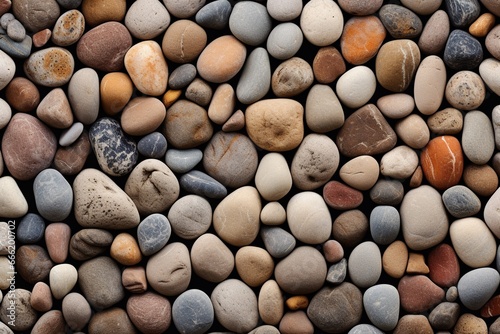 Fotografia, Obraz minimalist abstract nature rounded pebbles stone background