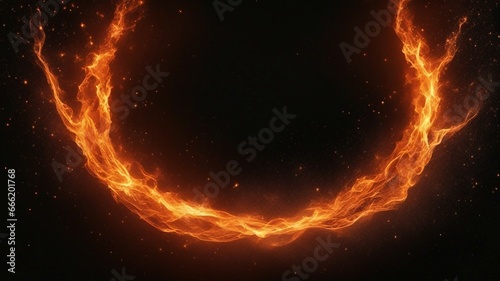 explosion in the dark A burning texture with a black backdrop and a smooth gradient of orange sparks_ burn, texture, 