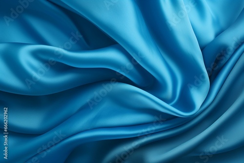 Background made of blue cloth. Generative AI