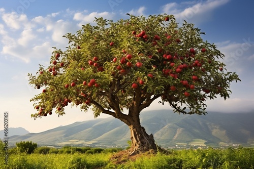 A picture of an apple tree. Generative AI
