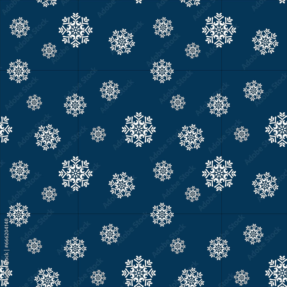 Festive winter pattern continuous, snowflakes, Winter, Christmas, New Year. Blue, vector.