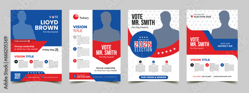 political election flyer template. editable vote campaign flyer leaflet layout vector premium.  photo