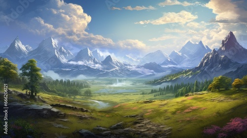 Open World Fantasy Landscape Game Art © Damian Sobczyk