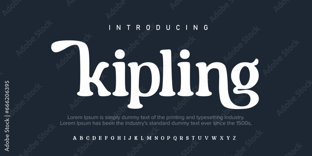 kipling Elegant alphabet letters font and number. Classic Lettering Minimal Fashion Designs. Typography modern serif fonts regular decorative vintage concept. vector illustration - obrazy, fototapety, plakaty 