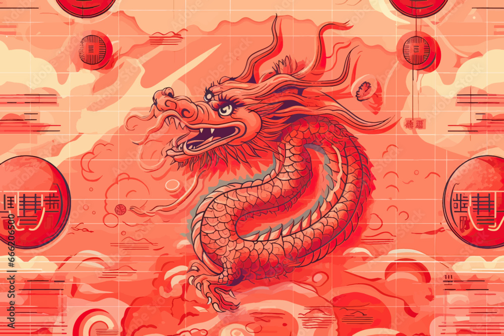 Obraz premium chinese new year dragon