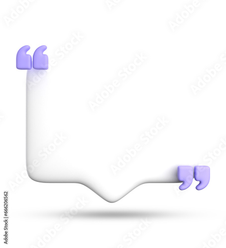 3d rendering of blank speech bubble for testimonial, 3D pastel icon set.