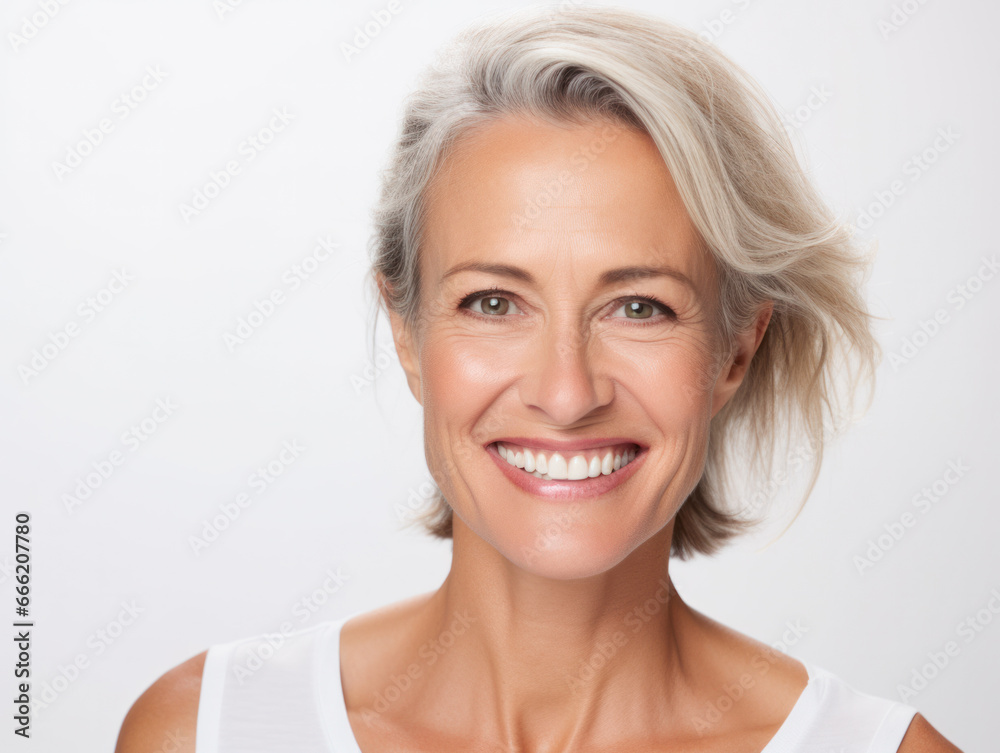 A portrait of a smiling character showing teeth
A portrait of a smiling character showing teeth