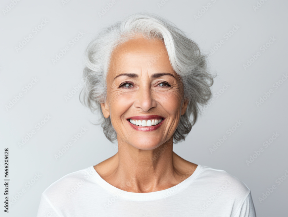 A portrait of a smiling character showing teeth
A portrait of a smiling character showing teeth