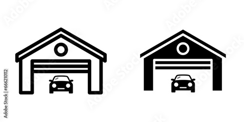 Garage Icon, for mobile concept and web design. vector illustration