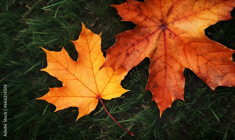Autumn Season, maple leaf background on autumn or spring season, red and orange maple leaf falling down on the ground in an autumn season, Single maple leaf, Isolated autumn background Autumn Season, maple leaf background on autumn or spring season, red and orange maple leaf falling down on the ground in an autumn season, Single maple leaf, Isolated autumn background