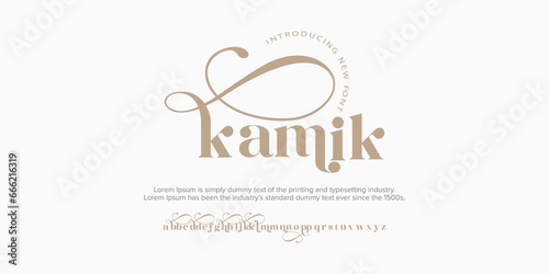 KAMIK, the luxury type elegant font and glamour alphabet vector set
