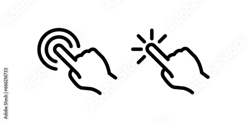 Hand click icon set vector pointer sign, hand cursor icon . Clicking finger icon . Computer mouse click icons