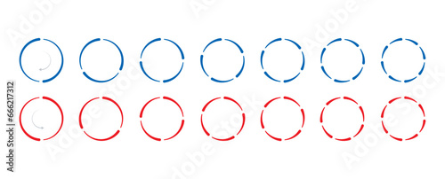 seven steps rotating lines. rotating lines between two steps and eight steps. lines rotating around a circle