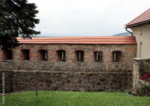 historic medeval  brick building in Biecz photo