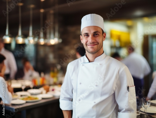  Portrait photo of the chef in the kitchen 