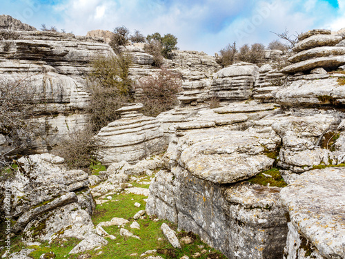 Limestone landscape in Torcal de Antequera, Spain