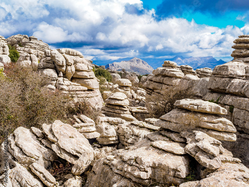 Limestone landscape in Torcal de Antequera, Spain