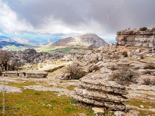 Limestone landscape in Torcal de Antequera, Spain
