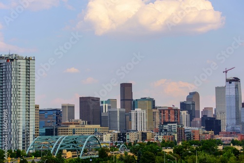 4K Image: Denver, Colorado Skyline Silhouetted at Dawn