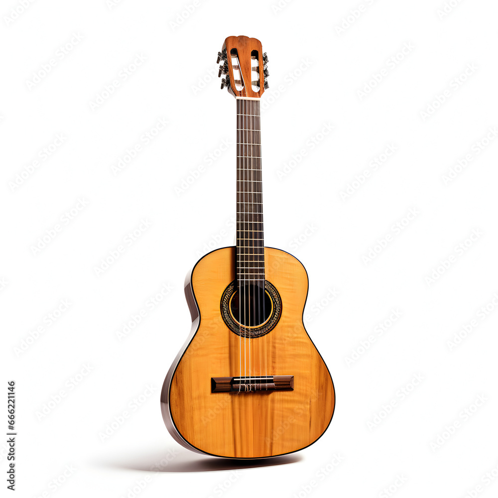Fototapeta premium acoustic guitar isolated on white
