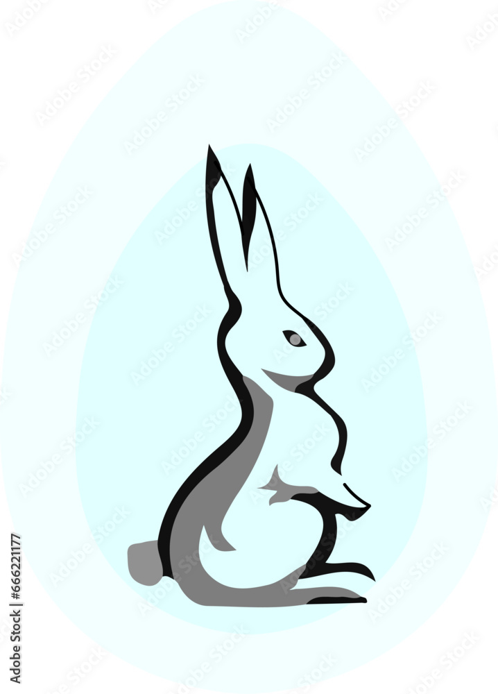 Obraz premium easter egg and bunny