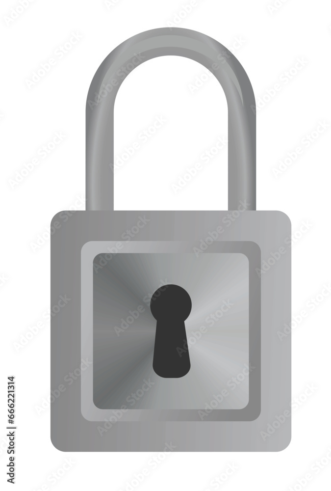 Grey padlock isolated. vector illustration Grey padlock isolated. vector illustration