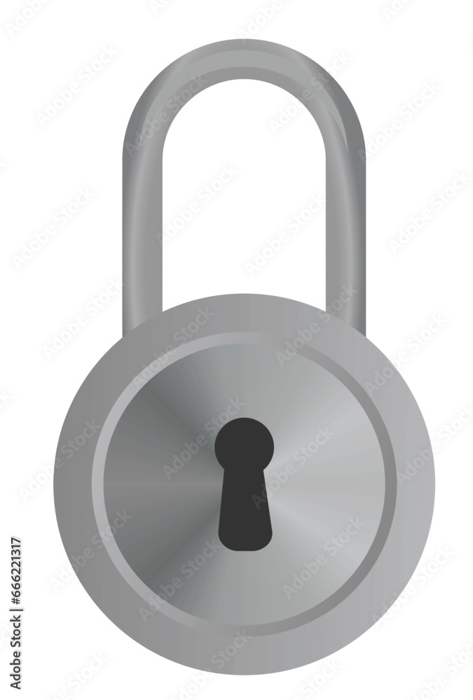Grey padlock isolated. vector illustration Grey padlock isolated. vector illustration