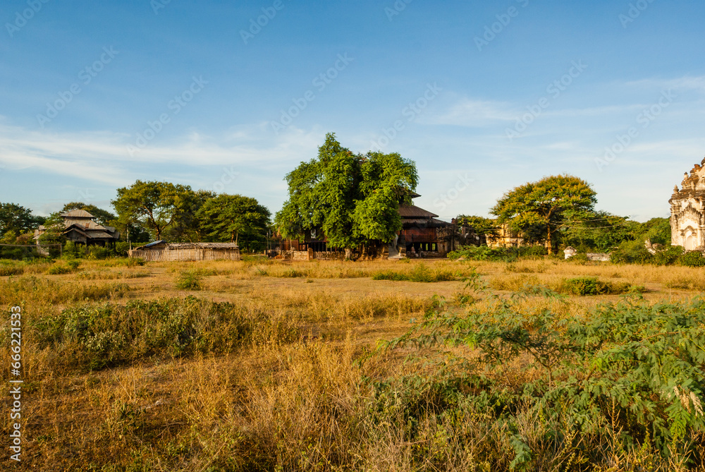 Rural landscape around Bagan, Myanmar, Asia