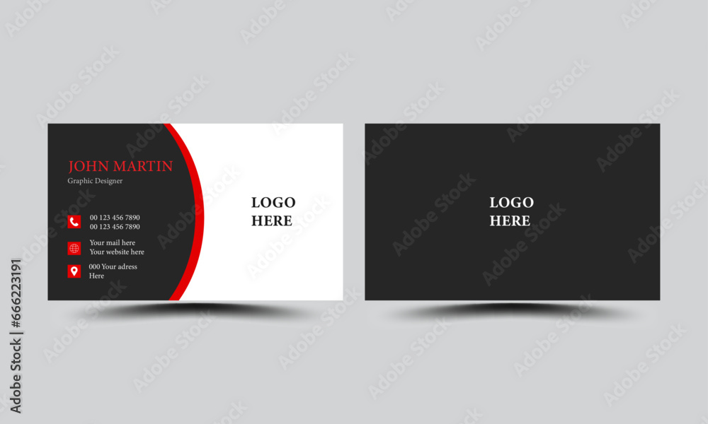 Professional Modern Creative Business Card Template .Personal visiting Card With Company Logo. Professional Modern Creative Business Card Template .Personal visiting Card With Company Logo.