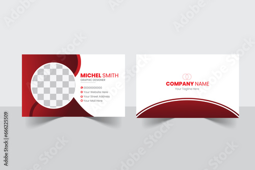 Fototapeta Naklejka Na Ścianę i Meble -  A bundle of 1 templates of different colors business  card   template, modern business card design template, 
abstract business card and creative design, IT company post card and editable vector templ