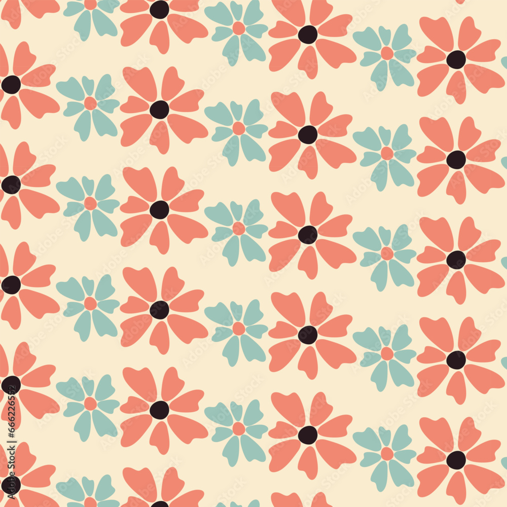 Fototapeta premium Collection of retro checkerboard backgrounds featuring vivid hues. A groovy and psychedelic chessboard backdrop inspired by the 60s and 70s. Perfect for print templates, textiles, or as a vector wallp