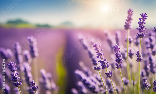 Lavender field in full bloom