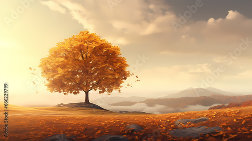 Autumn forest background