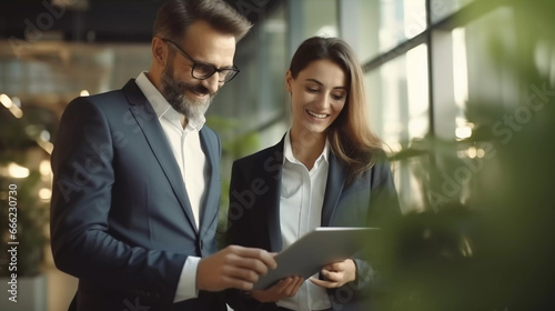 two business people on the office