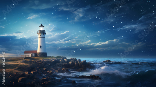 lighthouse coast background