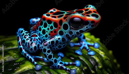Rana de colores vivos