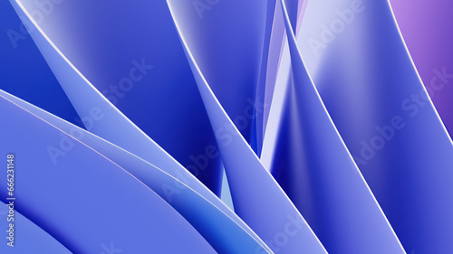 Wallpaper Mural Illustration of a blue purple background with 3D interlaced wavy textured layers with effects Torontodigital.ca