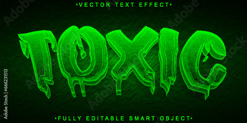 Green Toxic Vector Fully Editable Smart Object Text Effect